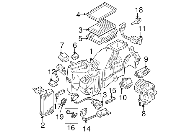 HVAC Blower Motor Bracket 1J0-819-322