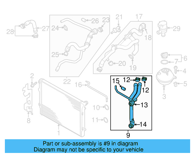 Water Hose Assembly 5C0-121-049-K - View 12