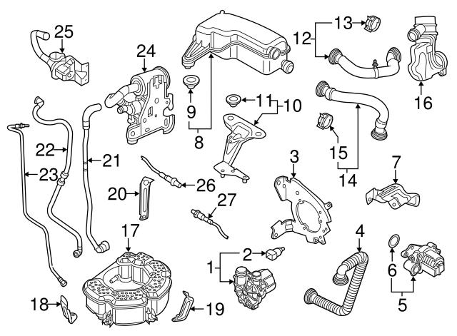Vapor Canister Bracket 1K0-201-827-D - View 29