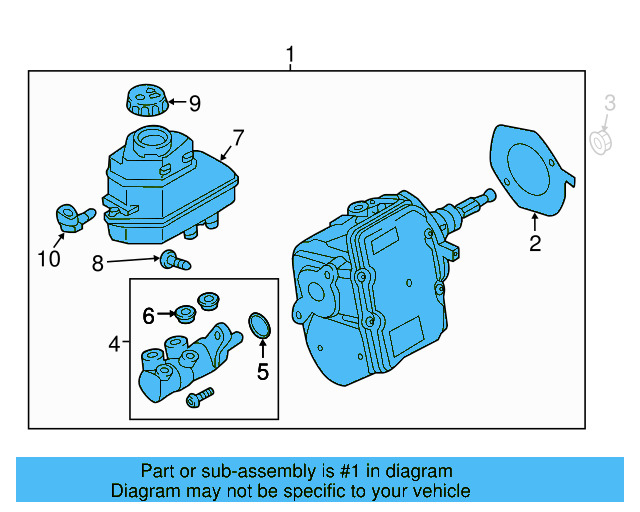 Brake Booster 5QE-614-105-AT - View 3
