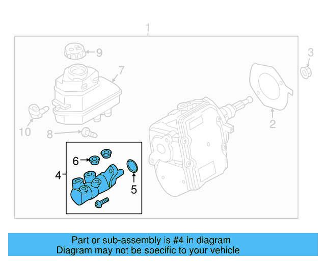 Master Cylinder 5QE-611-015-AH - View 2