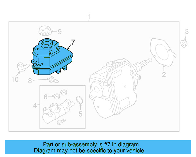 Master Cylinder Reservoir 5QE-611-301 - View 3