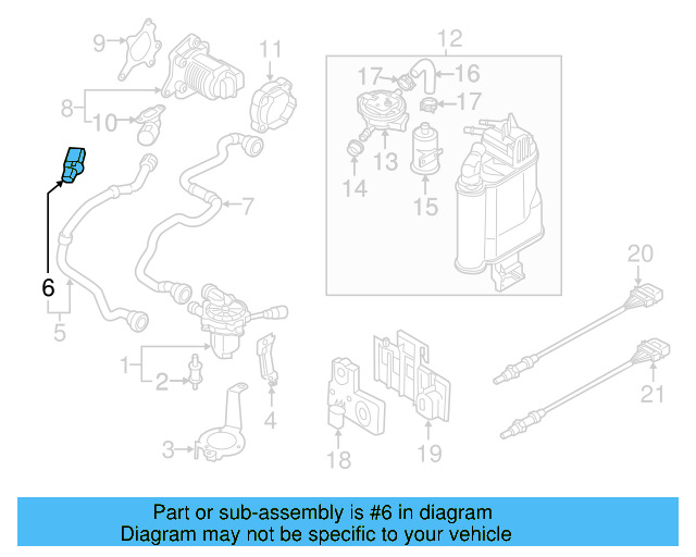Secondary Air Injection Air Mass Sensor 06L-906-052 - View 3