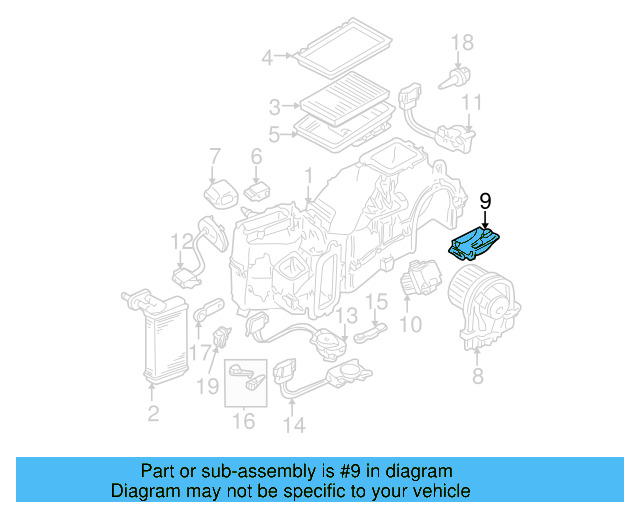 HVAC Blower Motor Bracket 1J0-819-322 - View 4