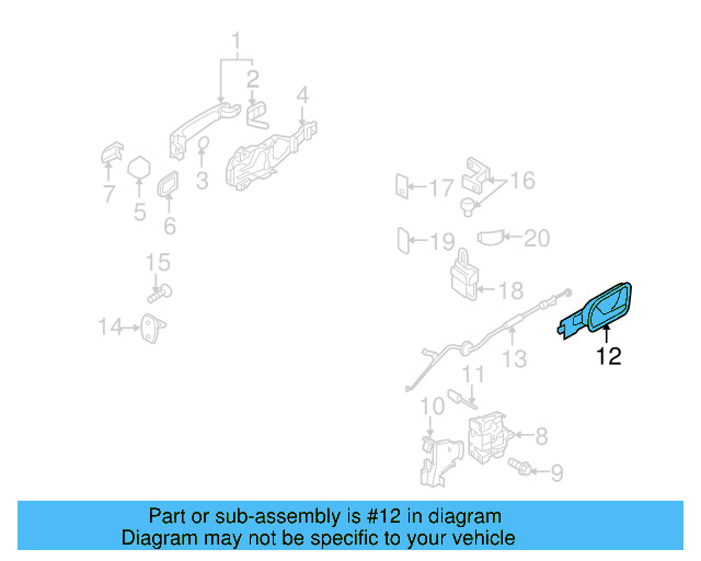 Interior Door Handle 1K2-837-114-E-UBY - View 4