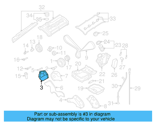 Outer Timing Cover 077-109-124-B