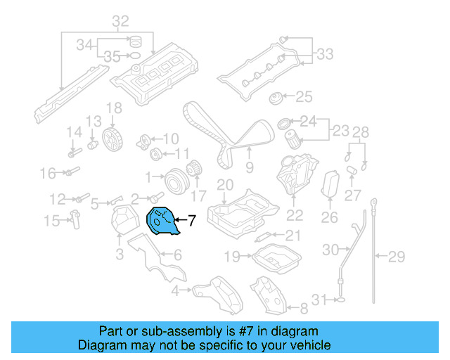 Inner Timing Cover 077-109-118-D - View 3