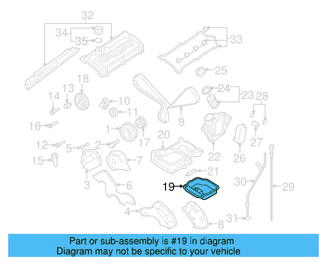Oil Pan 077-103-602-F - View 2