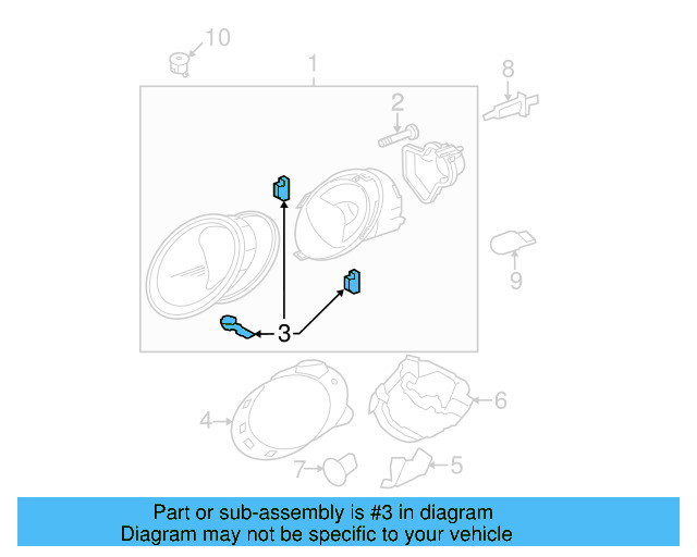 Headlamp Assembly Repair Kit 1C0-998-141 - View 20