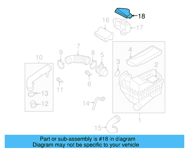 Engine Air Intake Hose 1K0-129-627-C - View 60