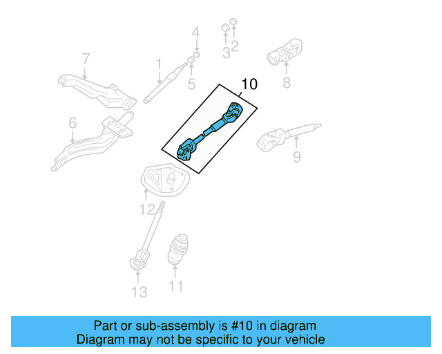 Intermediate Shaft 7D1-419-951-B - View 3