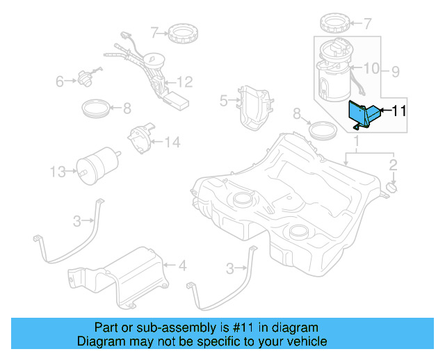 Fuel Sender Unit 8L9-919-673-K - View 4