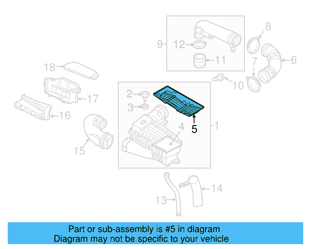 Engine Air Intake Hose Debris Screen 5C0-129-668 - View 11