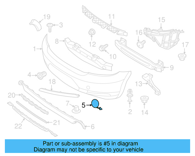 Tow Eye Cap (Unpainted) 5c5807441cgru - View 3