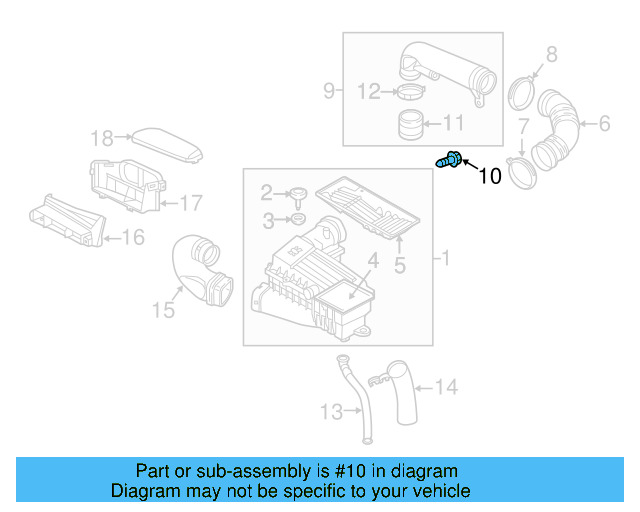 Engine Air Intake Hose Bolt N-909-936-01