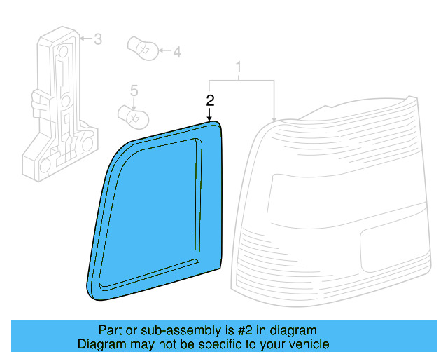 Tail Lamp Assembly Gasket 3B5-945-191 - View 5