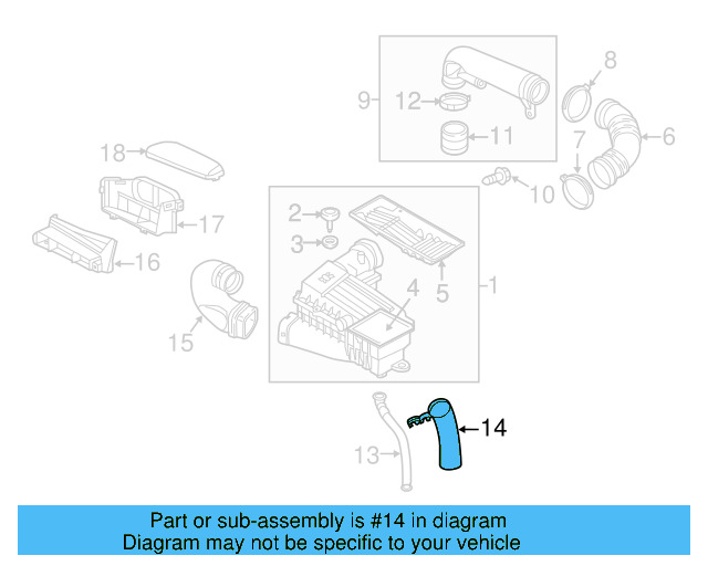 Engine Air Intake Hose Bracket 1K0-129-253 - View 9