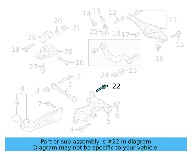 Upper Control Arm Mount Bolt N-911-978-01 - View 25