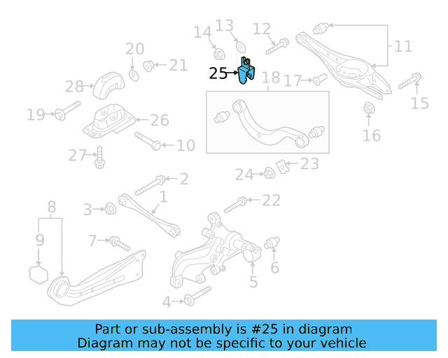 Upper Control Arm Bracket 1K0-614-167-C - View 18