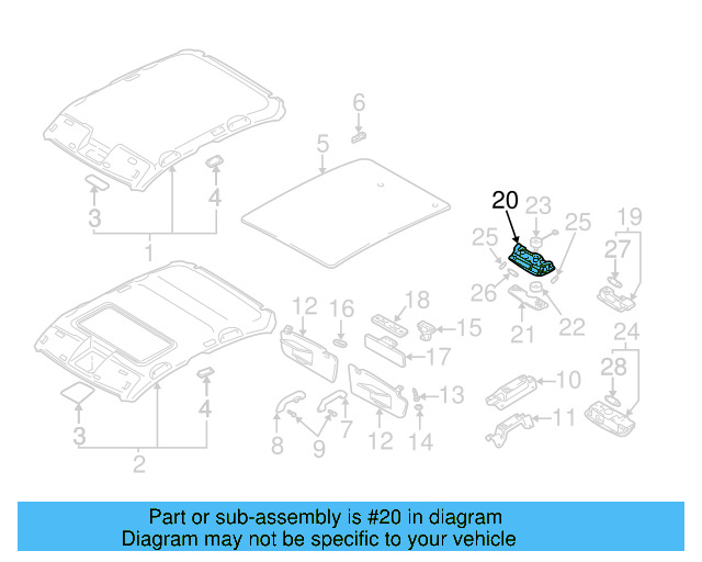 Dome Lamp 3B0-947-105-C-8YS
