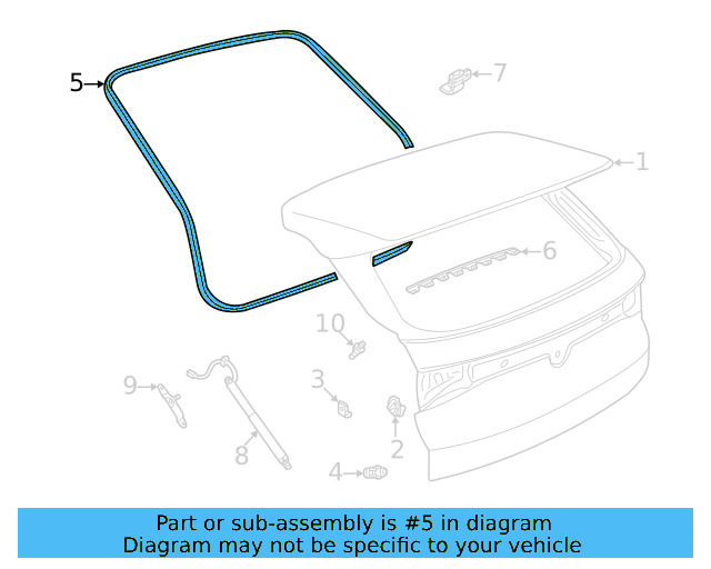 Weatherstrip 11A-827-705-C - View 4