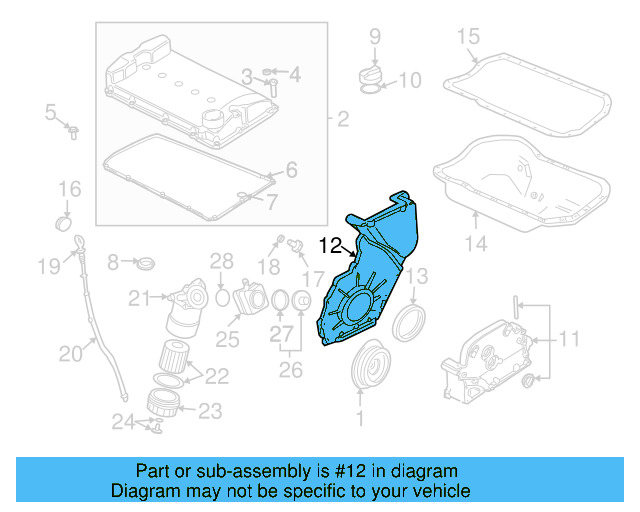 Engine Timing Cover 03H-103-173-D - View 16