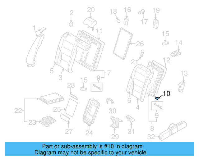 Seat Back Pad 1K5-885-776-P - View 4
