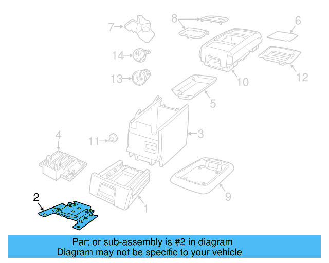 Console Base Bracket 7B0-863-843 - View 12