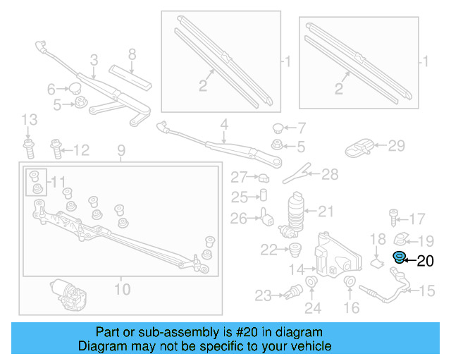 Washer Fluid Strainer 7L0-955-485-B - View 7