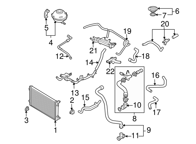 Radiator Upper Bracket 1J0-806-155-E - View 9