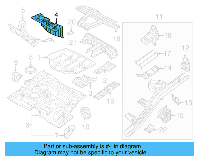Floor Cross 7P0-801-525 - View 9