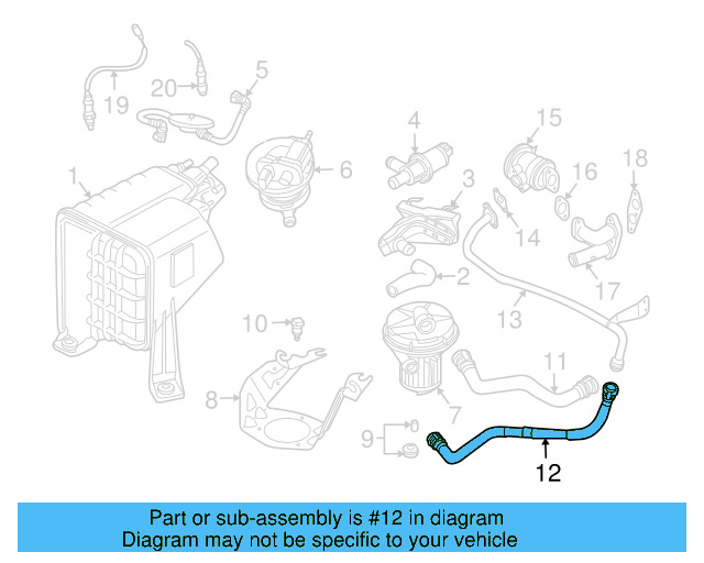 Connector Hose 7L0-131-626 - View 2