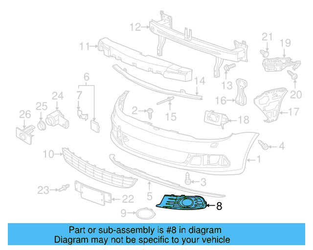 Outer Grille 1Q0-854-662-C-RYP - View 4