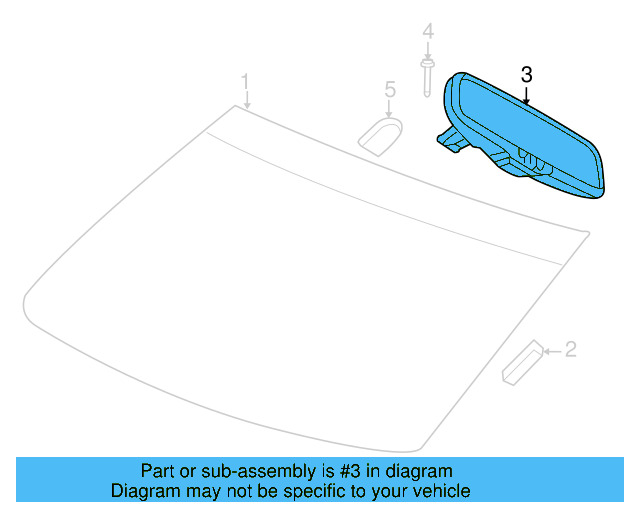 Mirror Inside 7B0-857-511 - View 3