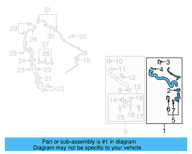 Upper Hose 1K0-122-101-KS - View 32