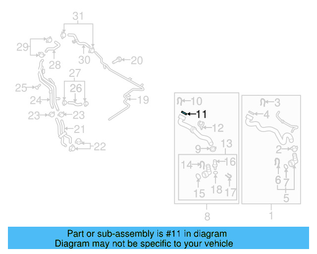 Radiator Coolant Hose Seal 4E0-121-666 - View 40