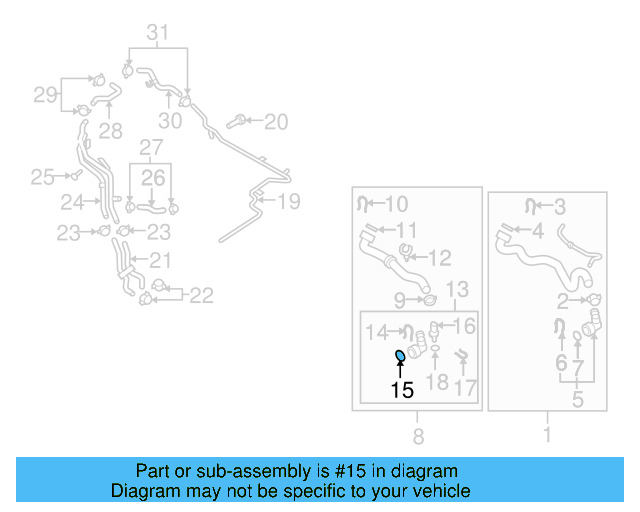 Radiator Coolant Hose Seal 4E0-121-666 - View 16