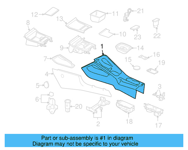 Front Console 1K0-863-243-C-71N - View 3