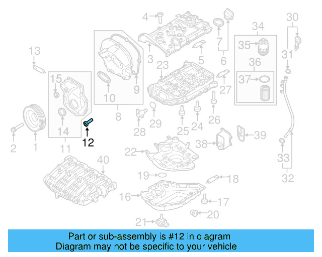 Timing Case Bolt N-910-967-02 - View 20