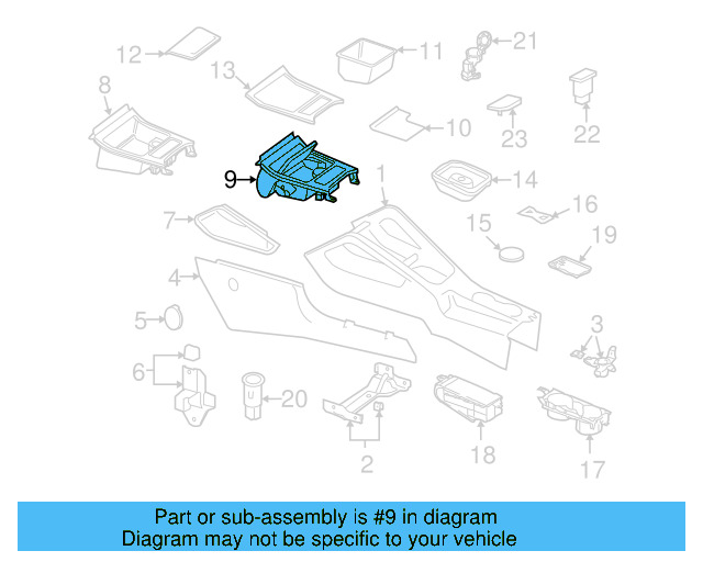 Storage Tray 1K0-857-925-C-1QB - View 8
