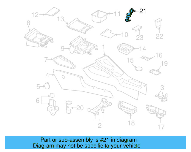 12 Volt Accessory Power Outlet Housing 1K0-919-341-B - View 23