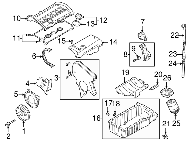 Engine Timing Belt Idler 06B-109-244