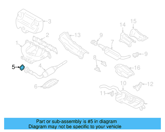 Converter & Pipe Gasket 1J0-253-115-R - View 14