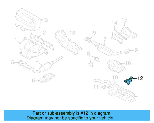 Exhaust Muffler Bracket 1J0-253-144-J - View 20