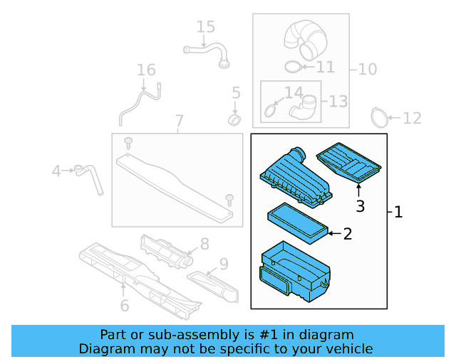 Air Cleaner Assembly 5QM-129-607-A - View 3