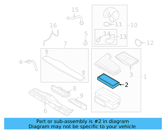 Air Filter 5Q0-129-620-B - View 2