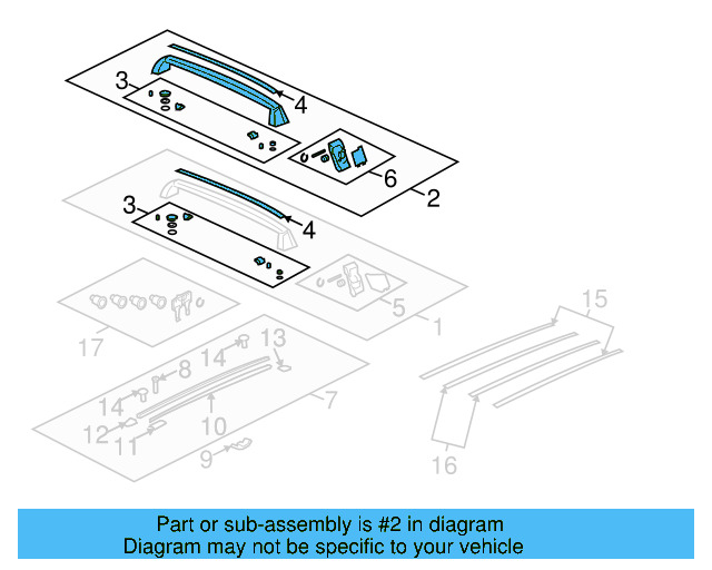 Rear Rail 7L6-860-160-E-QZL - View 4