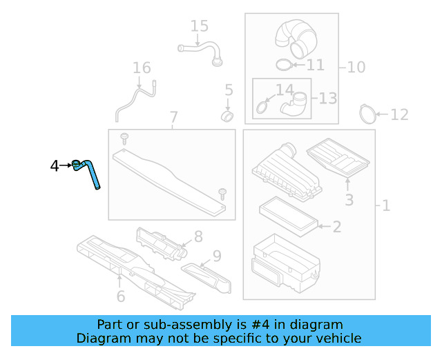Drain Hose 5Q0-129-637-C - View 9