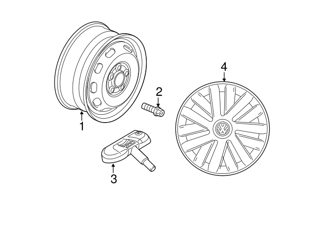 Wheel, Alloy 5K0-601-025-AD-88Z - View 20