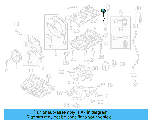 Filler Cap Gasket 036-115-111-B - View 79